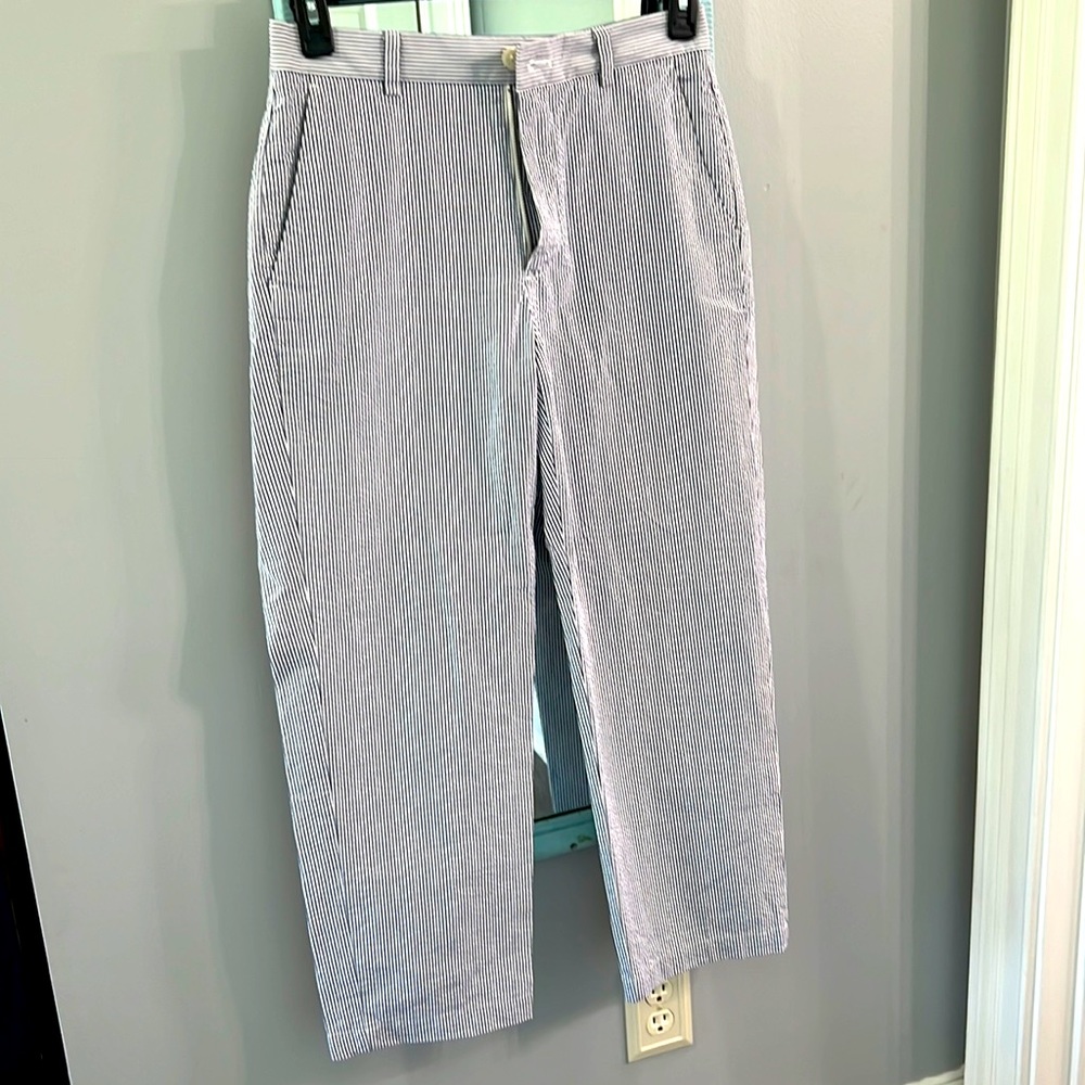 Brooks Brothers “346” 31x30 Blue Seersucker Slacks Pants EUC